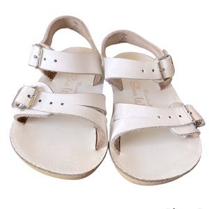 Sun San Classic White Surfer Leather Beach Adjustable Saltwater Toddler 4 Sandal